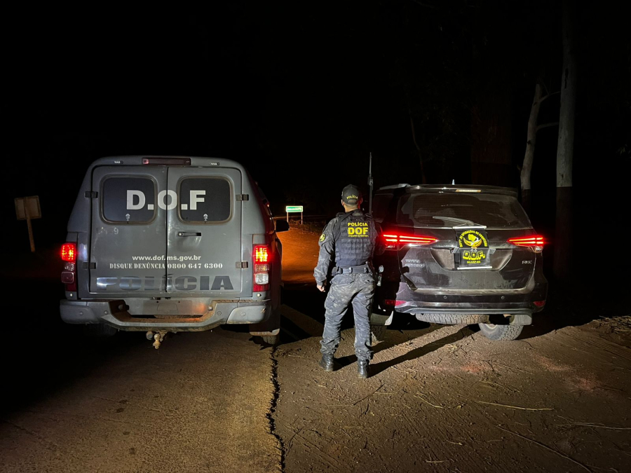DOF recupera camioneta roubada em Campo Grande no município de Laguna Carapã