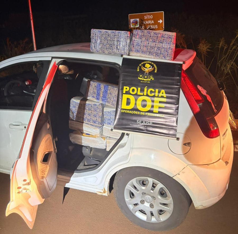DOF prende casal com 172 quilos de maconha durante abordagem em Laguna Carapã