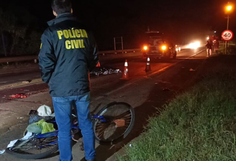 Ciclista morre após atropelamento na BR-463 em Dourados